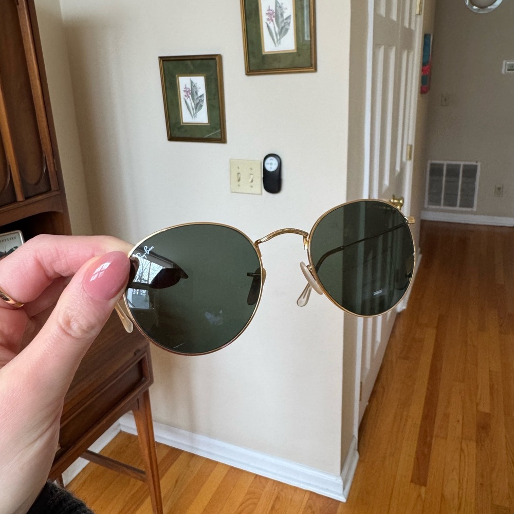 RayBan Round Metal RB3447 Green G15 Lens Ray ban Sunglasses